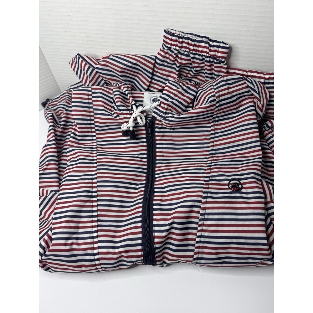 Southern Proper Men M Jacket Hooded Pullover Windbreaker Striped Packable Pocket